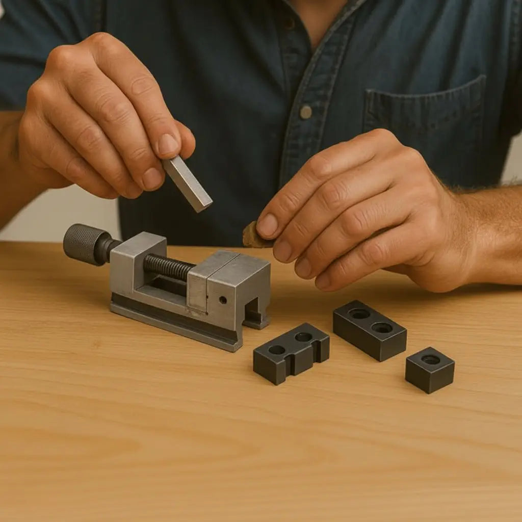 etau progrip sur table et cales