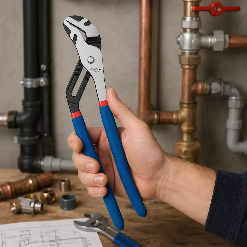 tenue pince multiprise ergonomique chrome vanadium devant installation