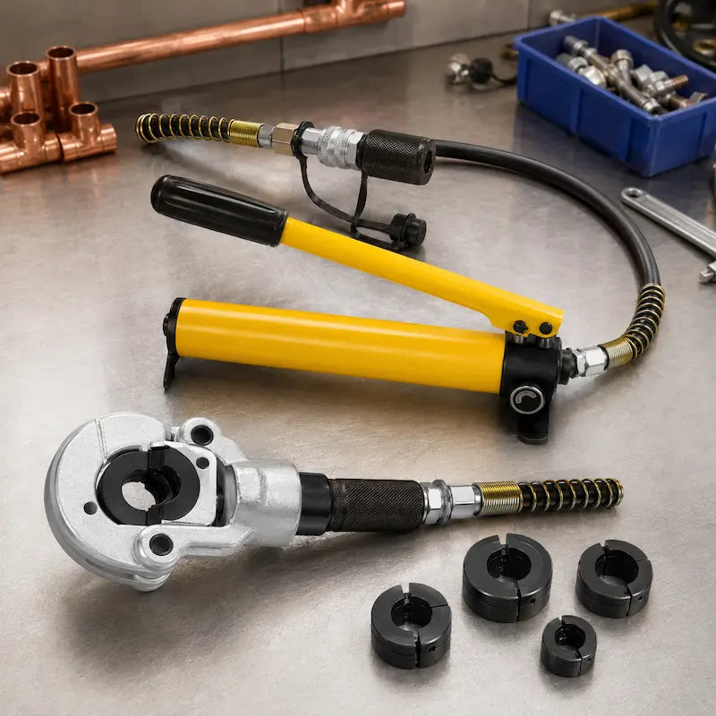 Pince à sertir PER hydraulique 6 tonnes avec matrices interchangeables