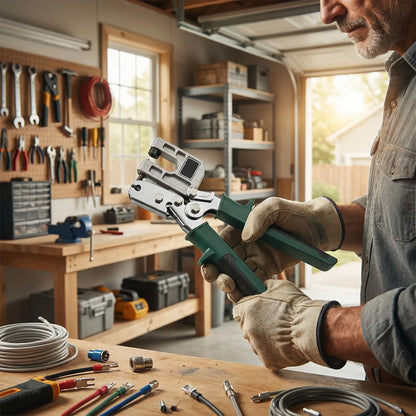 bricoleur et sa pince a sertir