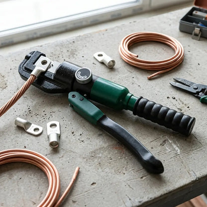 cable serti avec pince a sertir hydraulique precisionpro