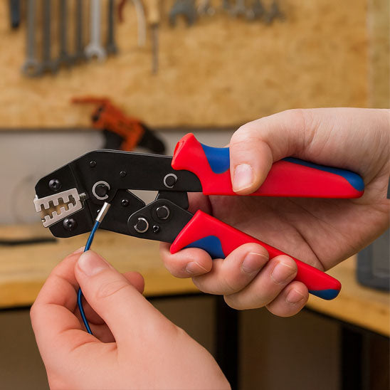 cable serti avec pince à sertir