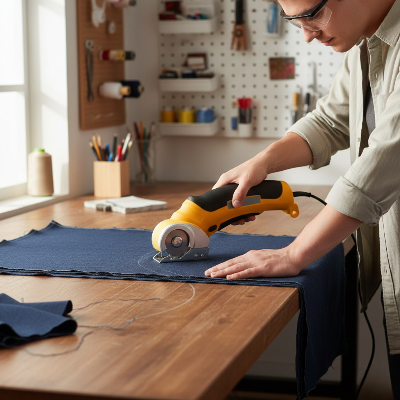 ciseaux électrique découpant objet