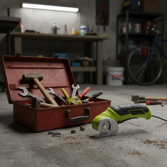 ciseaux electriques dans garage