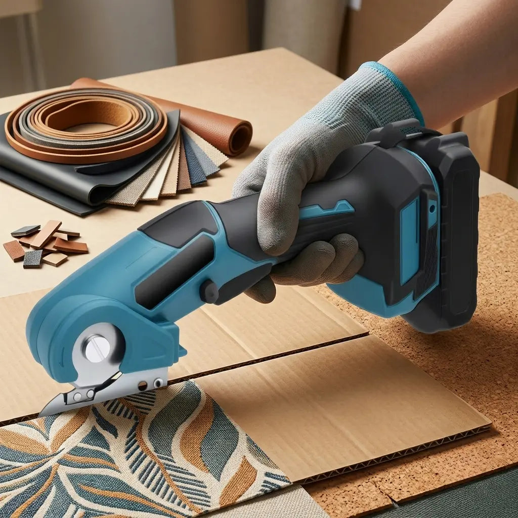 ciseaux electriques professionnels precisionCut et cuir en main
