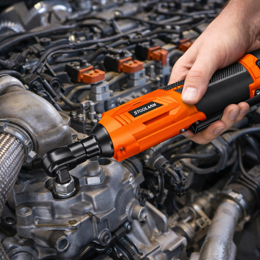 clé à cliquet sans fil en action