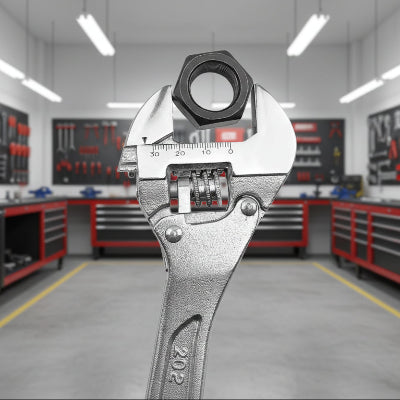 cle a molette a cliquet dans un garage