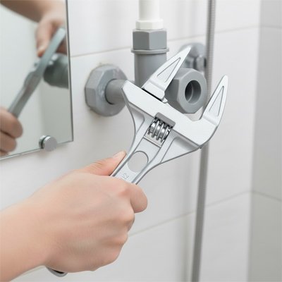 Clé à molette et ecrou