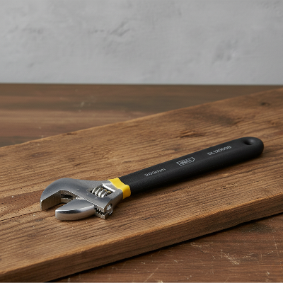 cle a molette sur planche