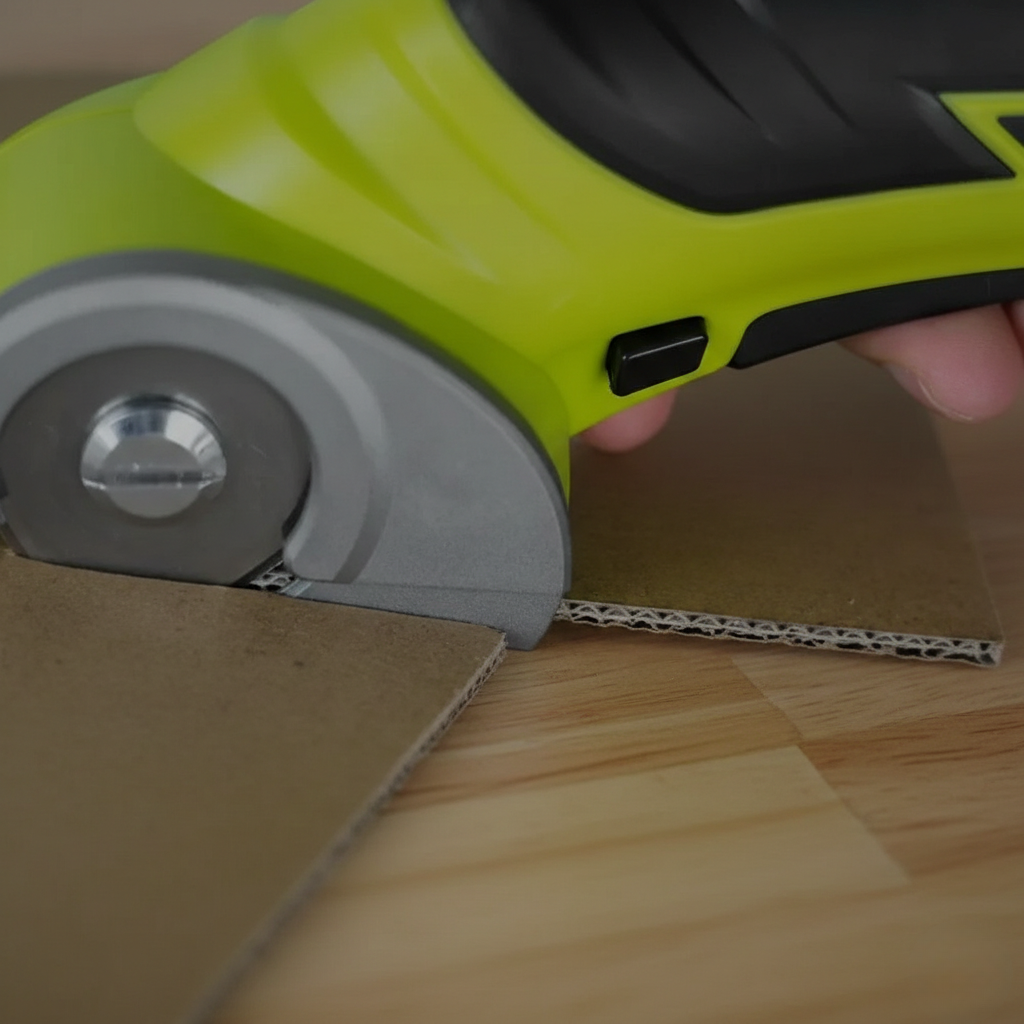 decoupe carton avec ciseaux electriques