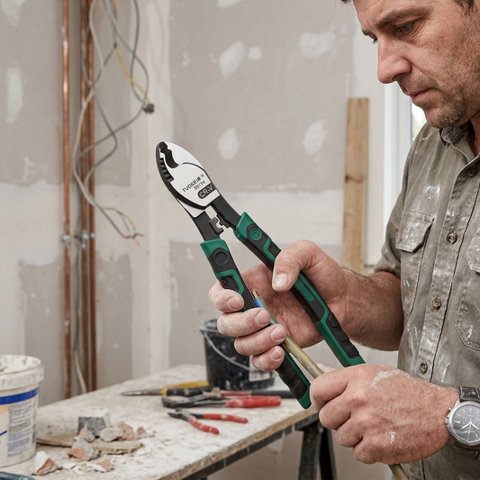 électricien et sa pince à couper