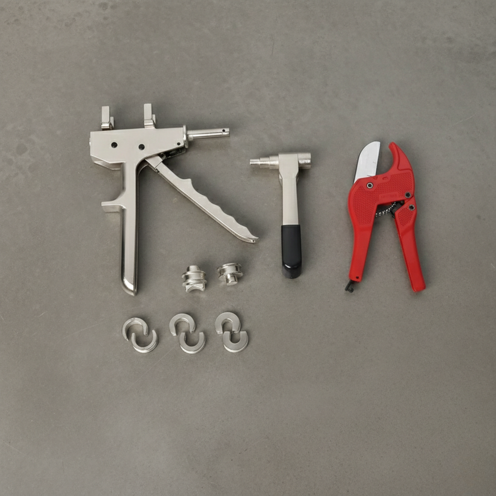 ensemble de tout le kit pince à sertir plomberie