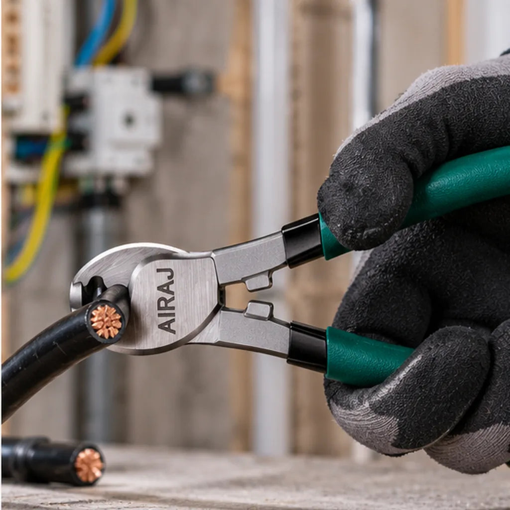 la pince coupe cable en action