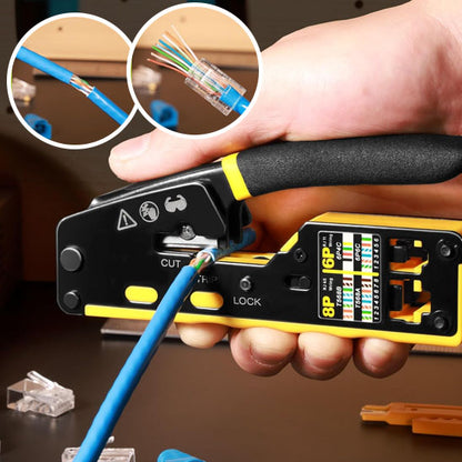 main denudant cable avec pince a sertir