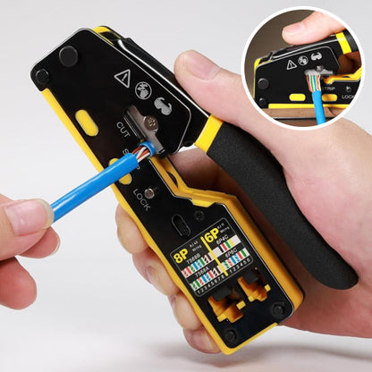 main denude cable avec pince a sertir