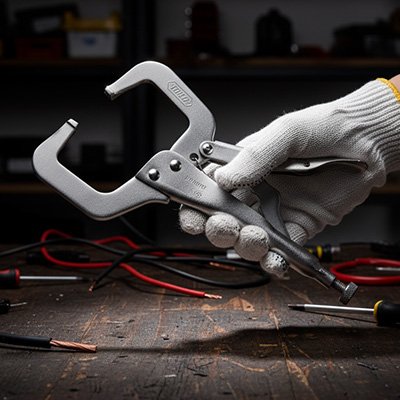 main tenant pince étau