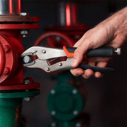 main tenant une pince etau