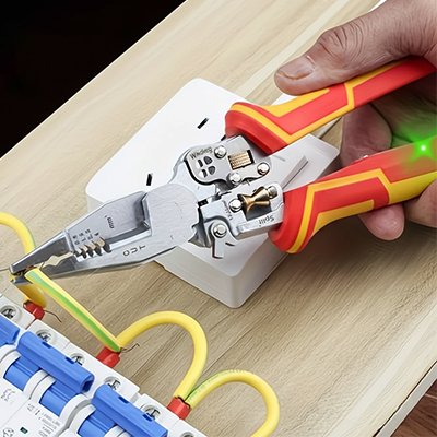 maintien cable avec pince a denuder