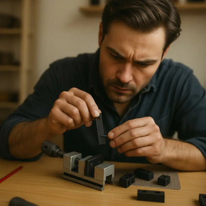 ouvrier et son etau progrip dans atelier