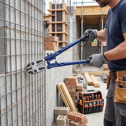ouvrier et pince monseigneur au chantier