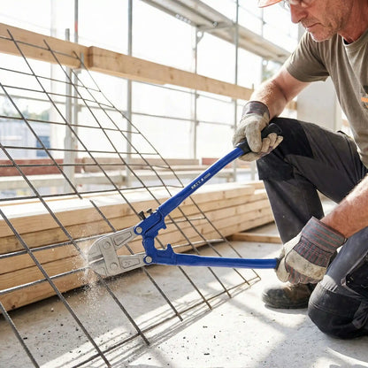 ouvrier utilisant pinces coupe boulon