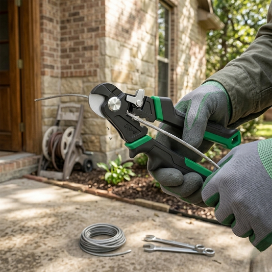 personne et pince coupe cable