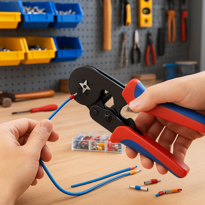 Pince à sertir - rouge et bleu™