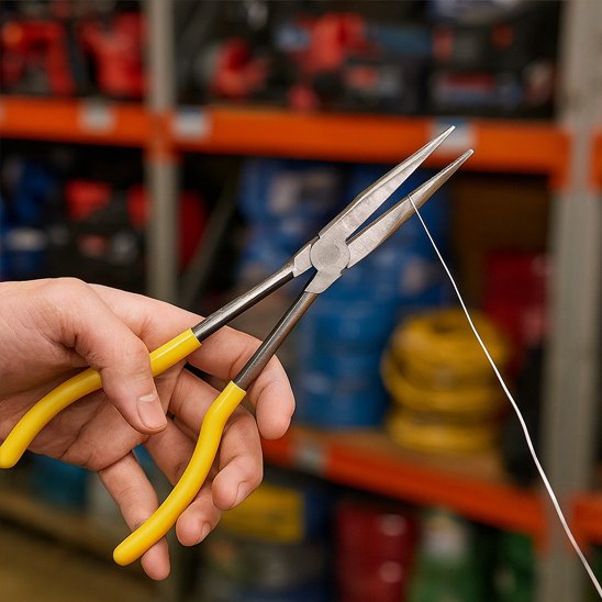 pince à bec tenant fil