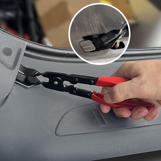 pince à rivet en situation