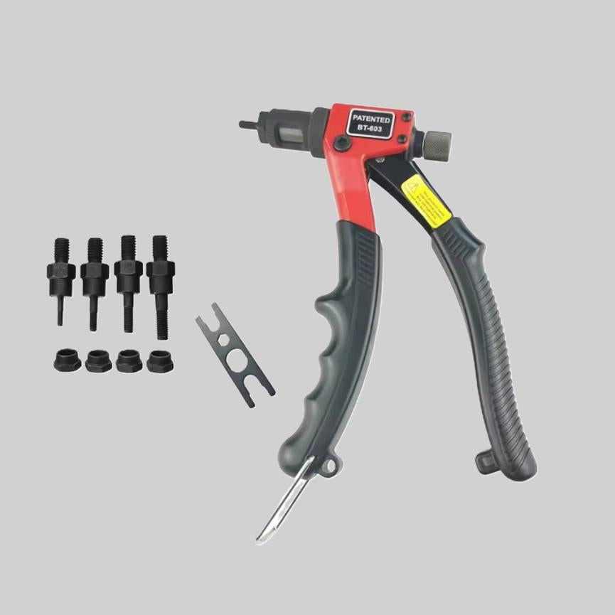 pince à riveter ouverte et accessoires