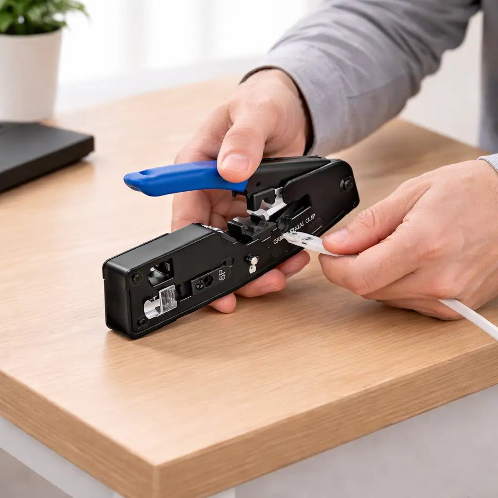 pince a sertir RJ45 et cable