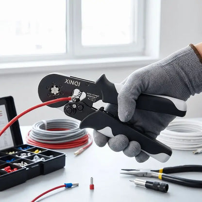 pince a sertir cosse auto ajustable et cable