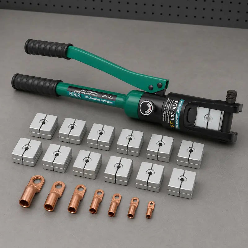 Pince à sertir cosse YQK-300 avec 11 matrices interchangeables