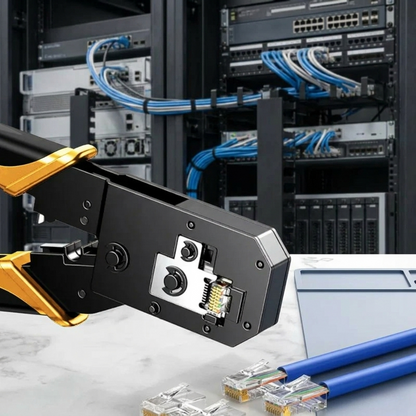 pince à sertir et câble ethernet