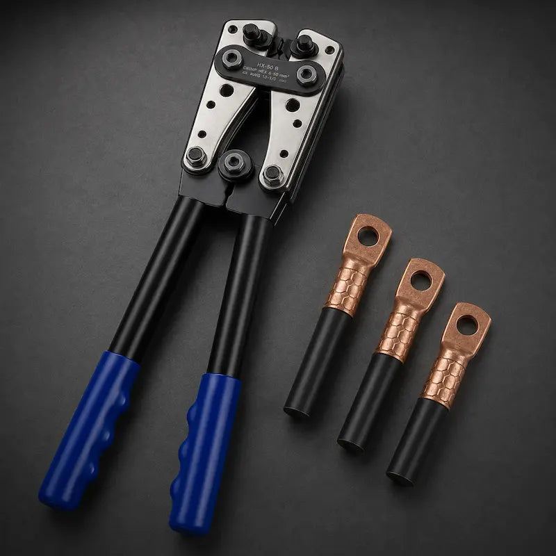 pince a sertir hexablue et taille de cables cosses serties