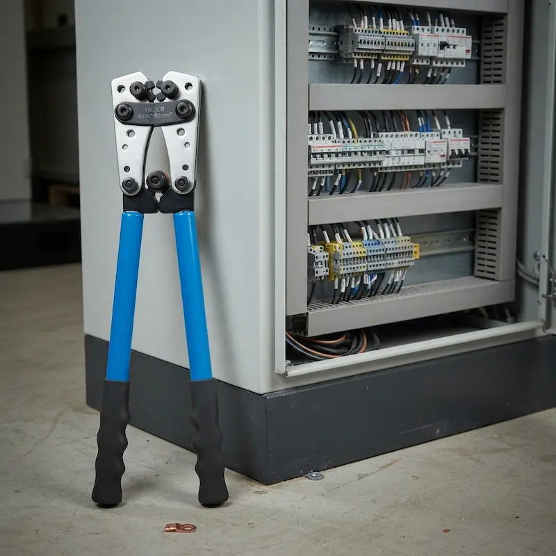 pince à sertir hexacosse contre armoire