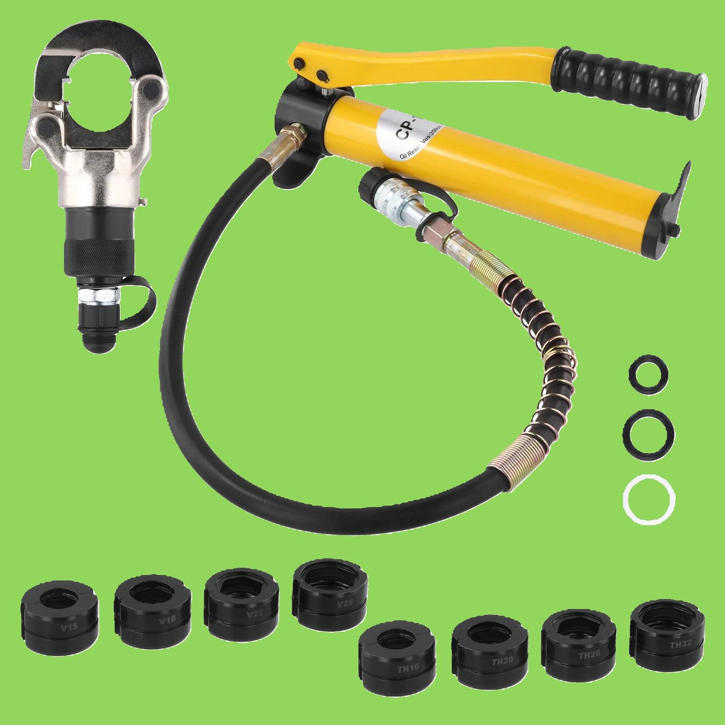 pince a sertir hydraulique jaune