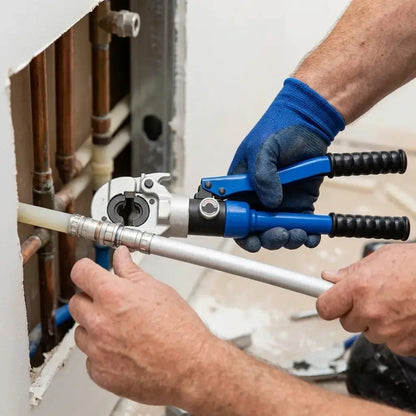 pince a sertir le multicouche hydraulique 10 tonnes en action