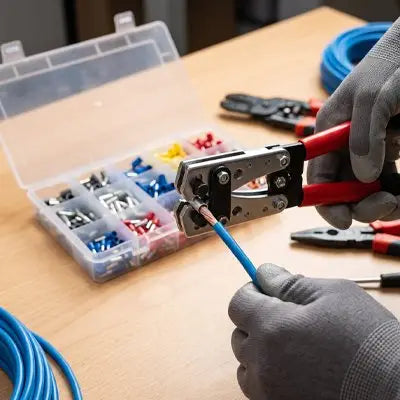 pince a sertir redblack en atelier