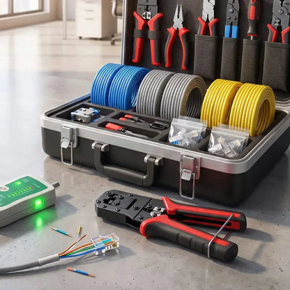 pince a sertir rj45 professionnelle ergonomique prete a travailler