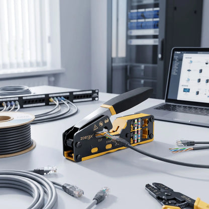 pince a sertir rj45 professionnelle sur bureau