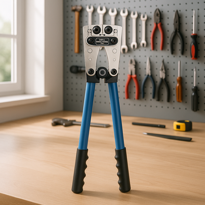 pince à sertir sur son établi