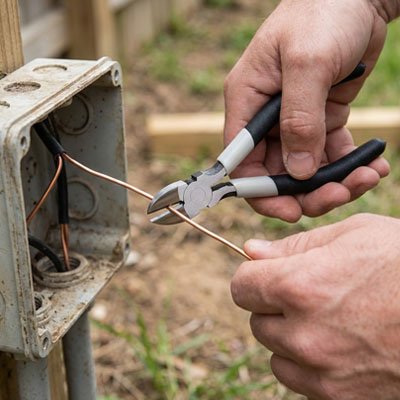 Pince coupante en exterieur