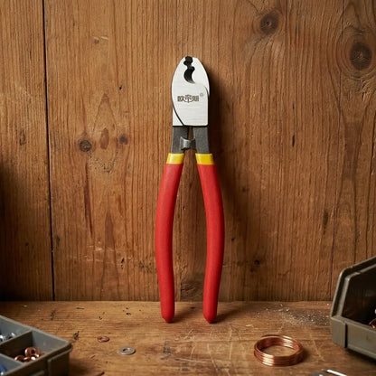 pince coupe cable 2 en 1 professionnelle contre paroi bois