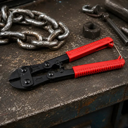 pince coupe cadenas acier trempe sur etabli