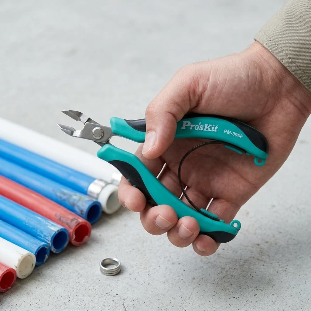 pince de precision acier aisi420 dans main