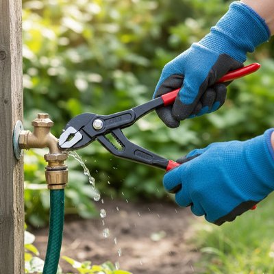 Pince multiprise et robinet