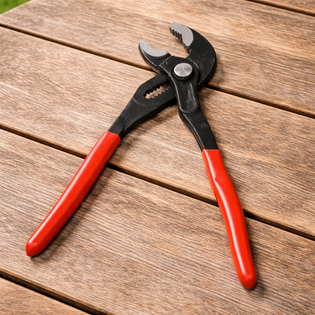 pince multiprise plombier au sol