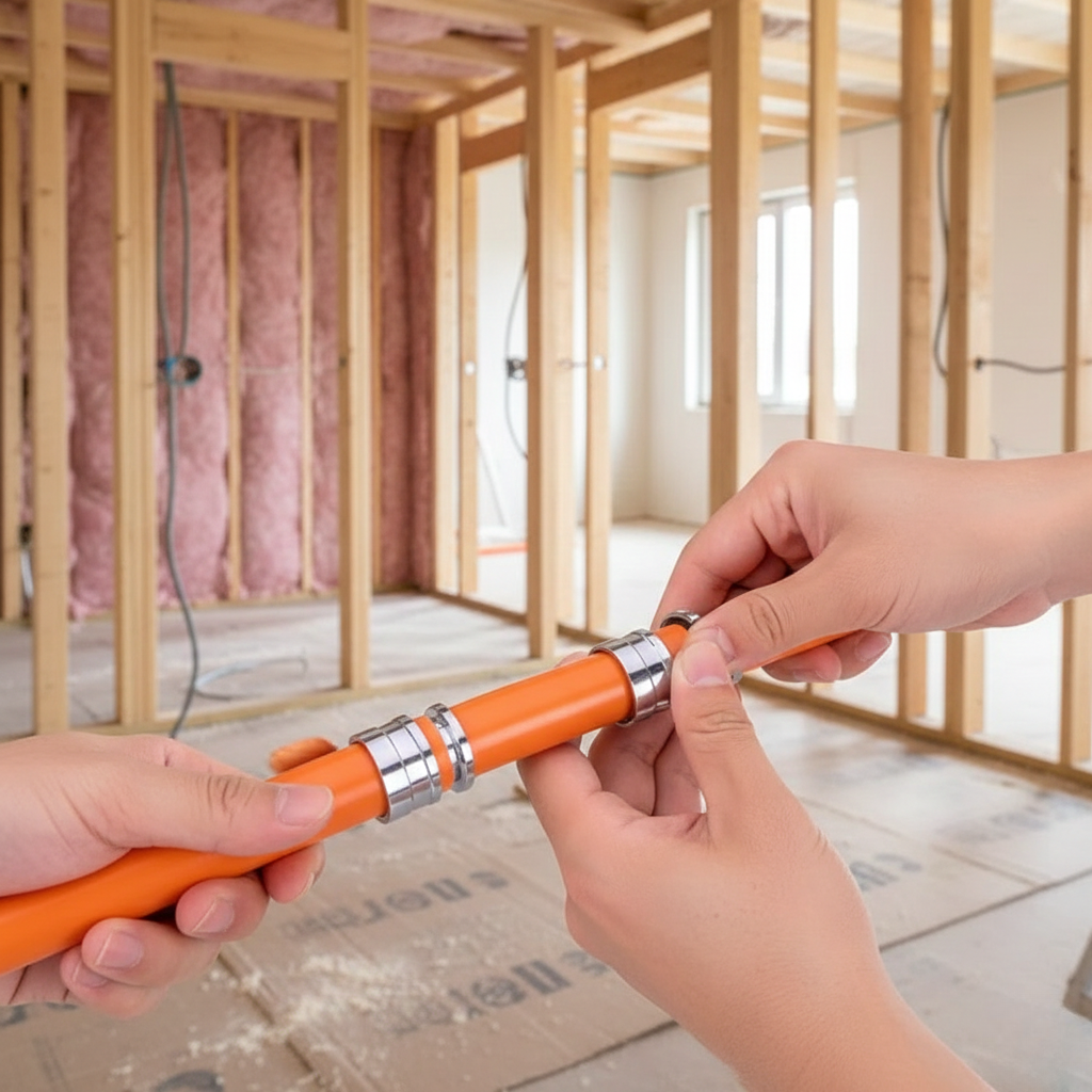 preparation tube PER pour pince a sertir plomberie