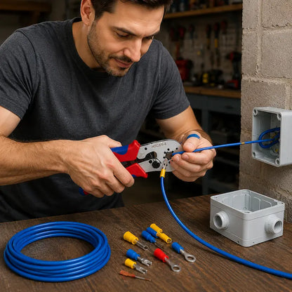 sertissage fil avec pince a sertissage HSC8 6-4 PRO